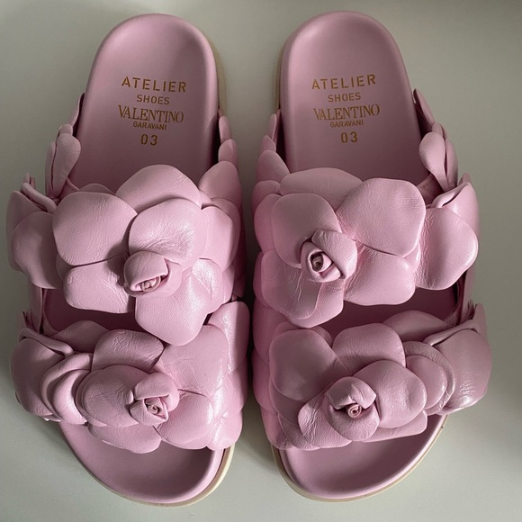 NEW! ATELIER 03 VALENTINO Rose Edition Sandals Slides Shoes - Picture 4 of 8